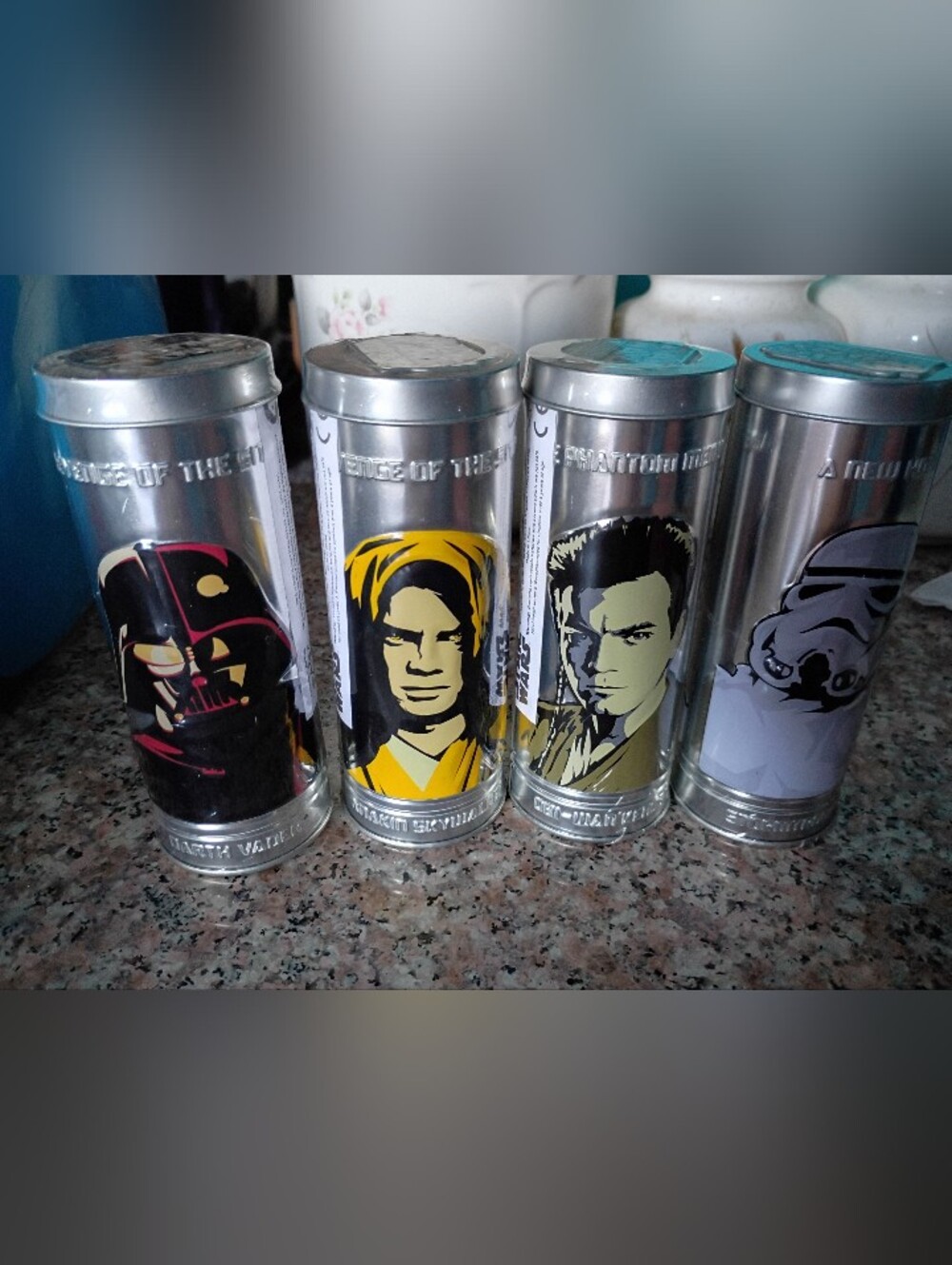 Star Wars Character Metal Canister Set - 2005 Burger King Collection, NIP